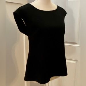 Ann Taylor Black Fitted Blouse